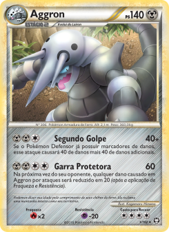 Carta Pokémon Aggron TRI 001/102 da coleção Triumphant
