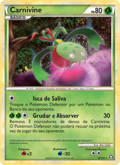 Carta Pokémon Carnivine TRI 016/102 da coleção Triumphant