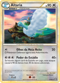 Carta Pokémon Altaria TRI 002/102 da coleção Triumphant