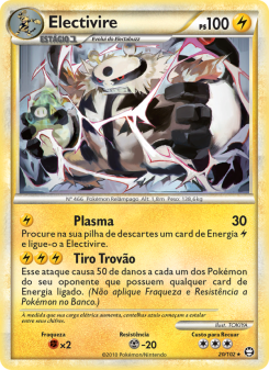 Carta Pokémon Electivire TRI 020/102 da coleção Triumphant