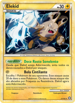 Carta Pokémon Elekid TRI 021/102 da coleção Triumphant