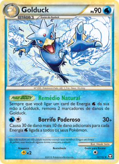 Carta Pokémon Golduck TRI 022/102 da coleção Triumphant