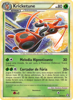 Carta Pokémon Kricketune TRI 024/102 da coleção Triumphant