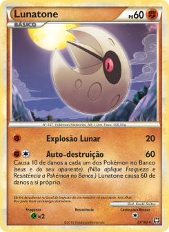 Carta Pokémon Lunatone TRI 025/102 da coleção Triumphant