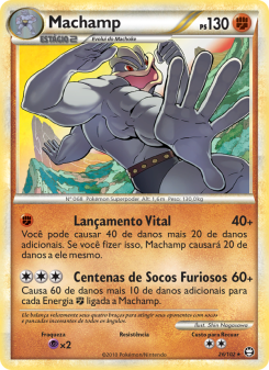 Carta Pokémon Machamp TRI 026/102 da coleção Triumphant