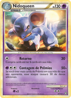 Carta Pokémon Nidoqueen TRI 028/102 da coleção Triumphant