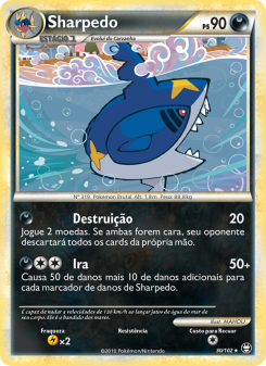 Carta Pokémon Sharpedo TRI 030/102 da coleção Triumphant