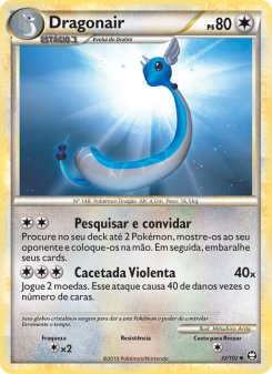 Carta Pokémon Dragonair TRI 032/102 da coleção Triumphant