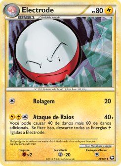 Carta Pokémon Electrode TRI 034/102 da coleção Triumphant