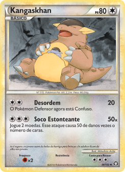 Carta Pokémon Kangaskhan TRI 036/102 da coleção Triumphant