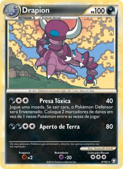 Carta Pokémon Drapion TRI 004/102 da coleção Triumphant