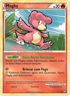 Carta Pokémon Magby TRI 041/102 da coleção Triumphant