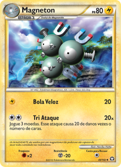 Carta Pokémon Magneton TRI 043/102 da coleção Triumphant