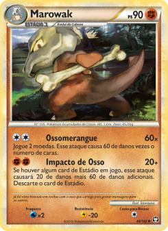Carta Pokémon Marowak TRI 044/102 da coleção Triumphant