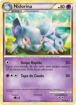 Carta Pokémon Nidorina TRI 045/102 da coleção Triumphant