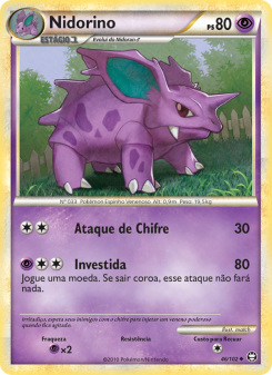 Carta Pokémon Nidorino TRI 046/102 da coleção Triumphant