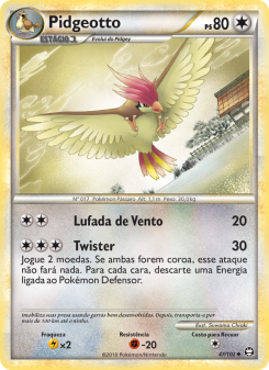 Carta Pokémon Pidgeotto TRI 047/102 da coleção Triumphant