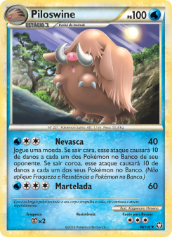 Carta Pokémon Piloswine TRI 048/102 da coleção Triumphant