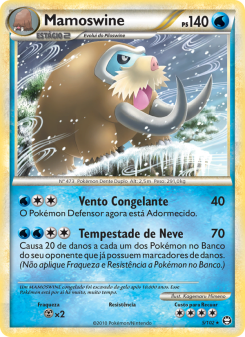 Carta Pokémon Mamoswine TRI 005/102 da coleção Triumphant