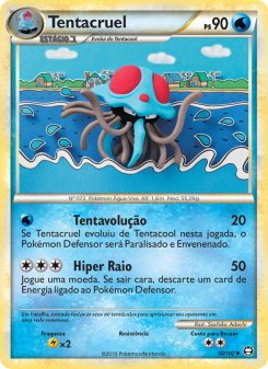 Carta Pokémon Tentacruel TRI 050/102 da coleção Triumphant
