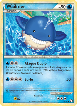 Carta Pokémon Wailmer TRI 052/102 da coleção Triumphant