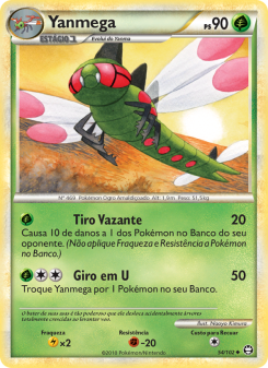 Carta Pokémon Yanmega TRI 054/102 da coleção Triumphant