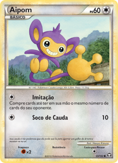 Carta Pokémon Aipom TRI 055/102 da coleção Triumphant