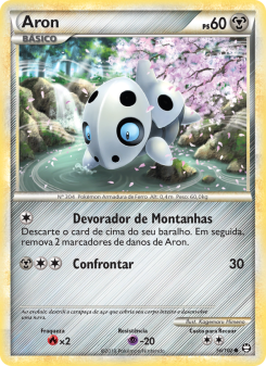 Carta Pokémon Aron TRI 056/102 da coleção Triumphant