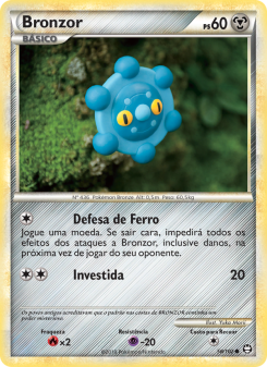 Carta Pokémon Bronzor TRI 058/102 da coleção Triumphant