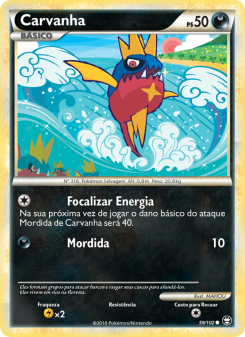 Carta Pokémon Carvanha TRI 059/102 da coleção Triumphant