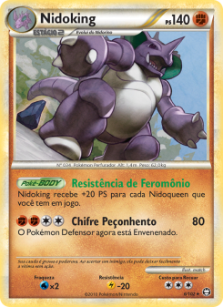 Carta Pokémon Nidoking TRI 006/102 da coleção Triumphant
