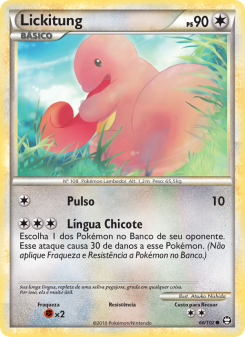 Carta Pokémon Lickitung TRI 066/102 da coleção Triumphant