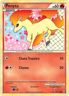Carta Pokémon Ponyta TRI 072/102 da coleção Triumphant