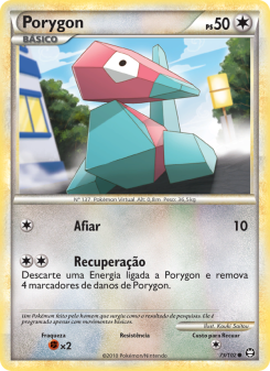 Carta Pokémon Porygon TRI 073/102 da coleção Triumphant