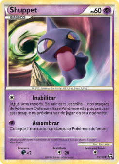 Carta Pokémon Shuppet TRI 075/102 da coleção Triumphant