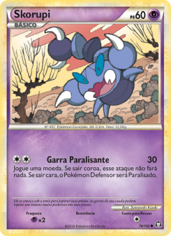 Carta Pokémon Skorupi TRI 076/102 da coleção Triumphant