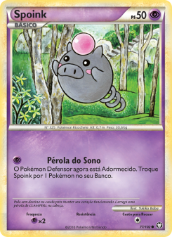 Carta Pokémon Spoink TRI 077/102 da coleção Triumphant