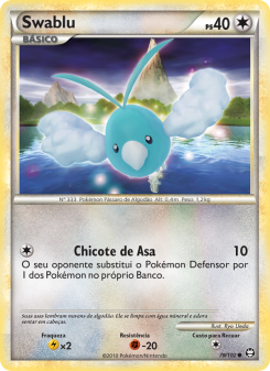 Carta Pokémon Swablu TRI 078/102 da coleção Triumphant