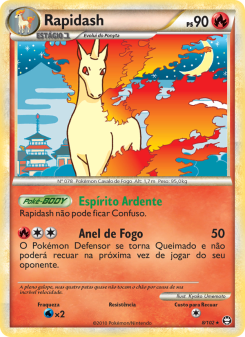 Carta Pokémon Rapidash TRI 008/102 da coleção Triumphant