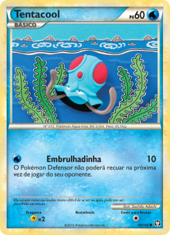 Carta Pokémon Tentacool TRI 080/102 da coleção Triumphant