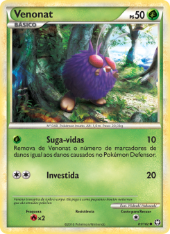 Carta Pokémon Venonat TRI 081/102 da coleção Triumphant