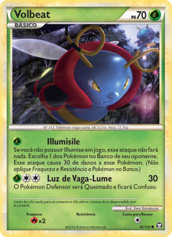 Carta Pokémon Volbeat TRI 082/102 da coleção Triumphant