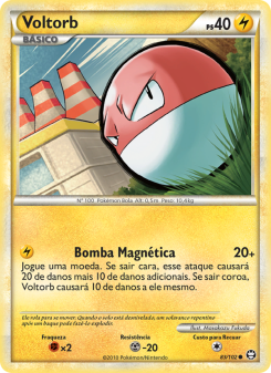 Carta Pokémon Voltorb TRI 083/102 da coleção Triumphant