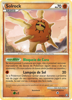 Carta Pokémon Solrock TRI 009/102 da coleção Triumphant