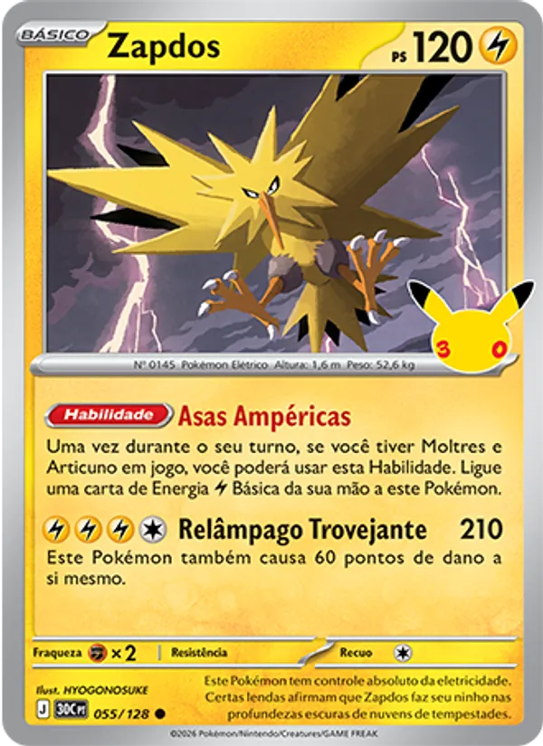 Zapdos, Celebração de 30 Anos 055