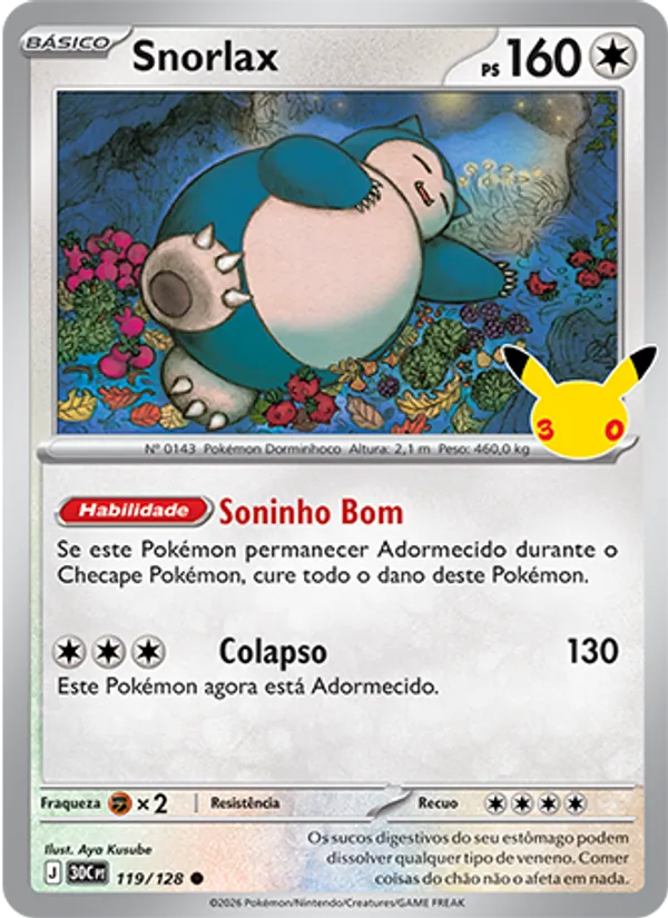 Snorlax, Celebração de 30 Anos 119
