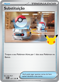 Carta Pokémon Switch 30C 127/128 da coleção 30th Celebration