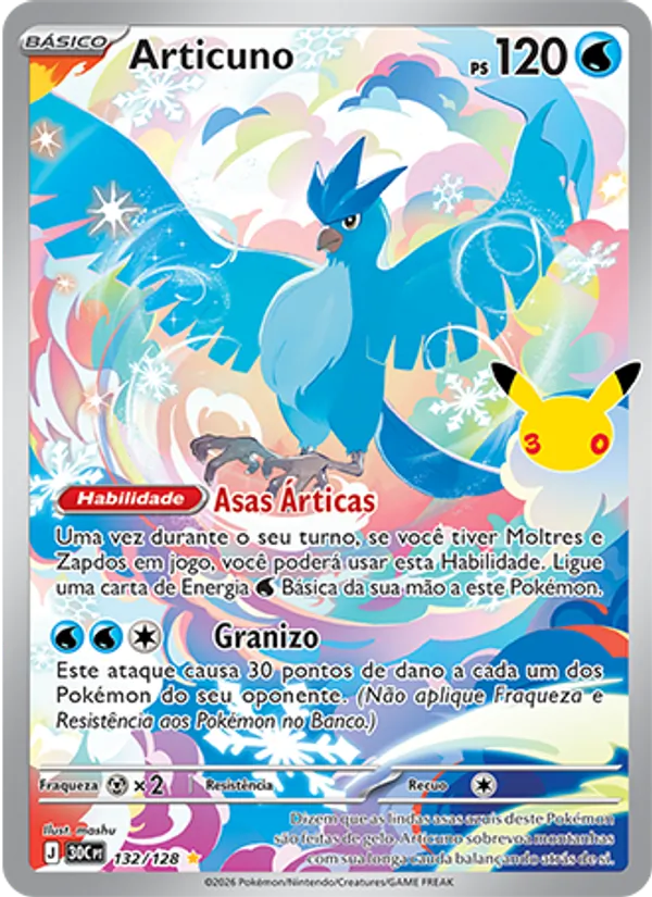 Articuno, Celebração de 30 Anos 132