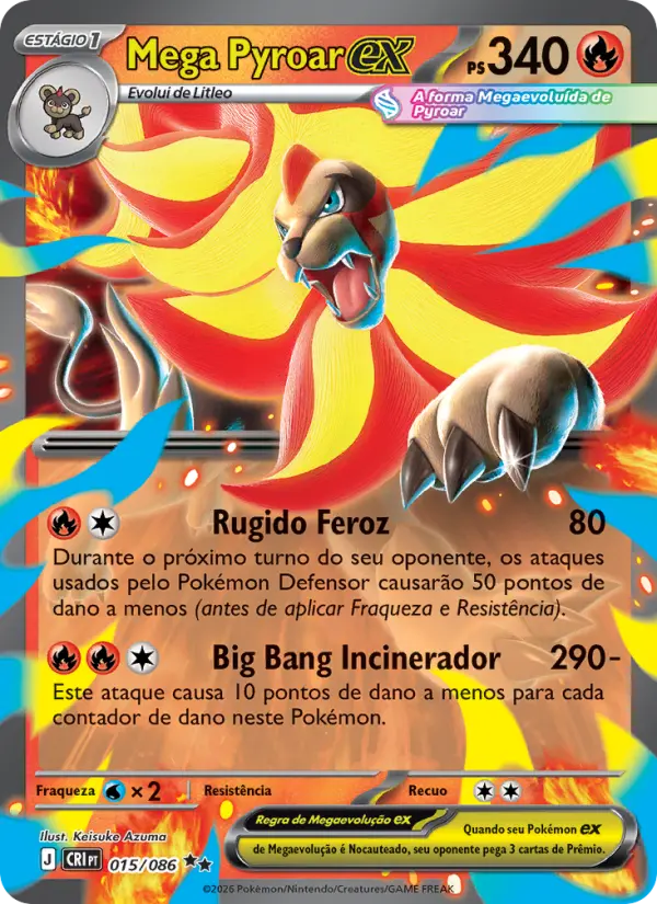 Mega Pyroar ex card image