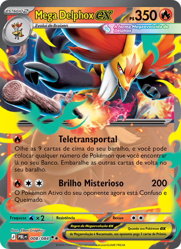 Mega Delphox ex pokemon Sammelkarte